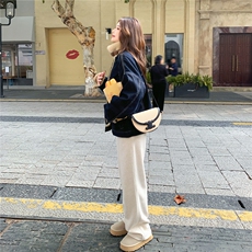 复古学院风牛仔外套女2025冬季新款短款宽松休闲百搭夹克小个子，女装棉衣/棉服，2C057