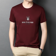 爸爸装t恤短袖中年男士上衣服夏季薄新款老人半袖polo汗衫棉圆领，男装T恤，电商B212（原钱塘6029）