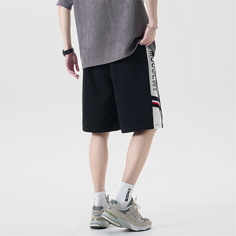 美式ins高街夏季小众拼接短裤五分休闲裤B278-DK83-P35,男装牛仔裤,电商B278