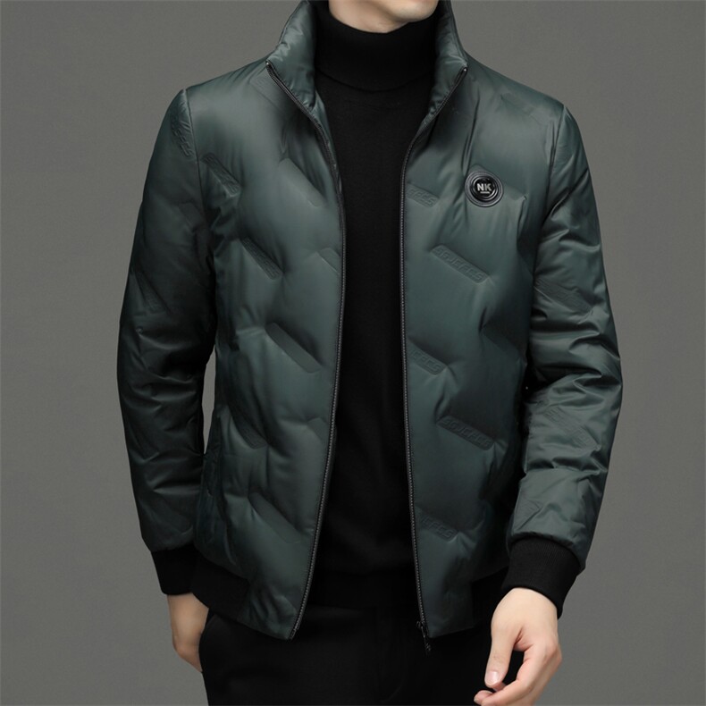 BWS22203钱塘2020-2时尚休闲冬季厚款简约立领中年男士羽绒服P230,男装羽绒服,钱塘207-2