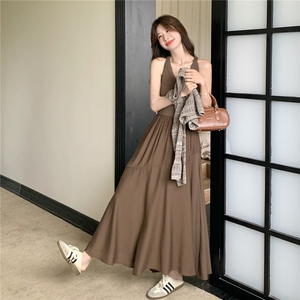 法式减龄罩衫无袖连衣裙两件套女春秋2025新款背心裙流行爆款漂亮图片