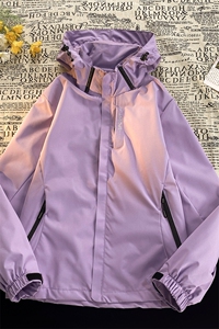 港风连帽冲锋衣情侣外套防风防水登山服夹克男JH-JK6266-P50图片