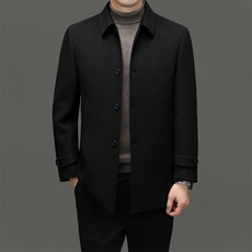 男士派克服外套休闲翻领羽绒内胆皮草大衣尼克服中长款，男装毛呢大衣，电商B360