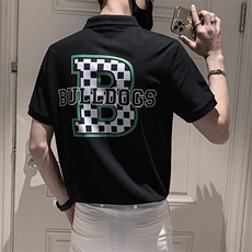 黑色2022精神小伙修身polo衫男士短袖T恤PL506-P48控价68，男装Polo衫，电商A108