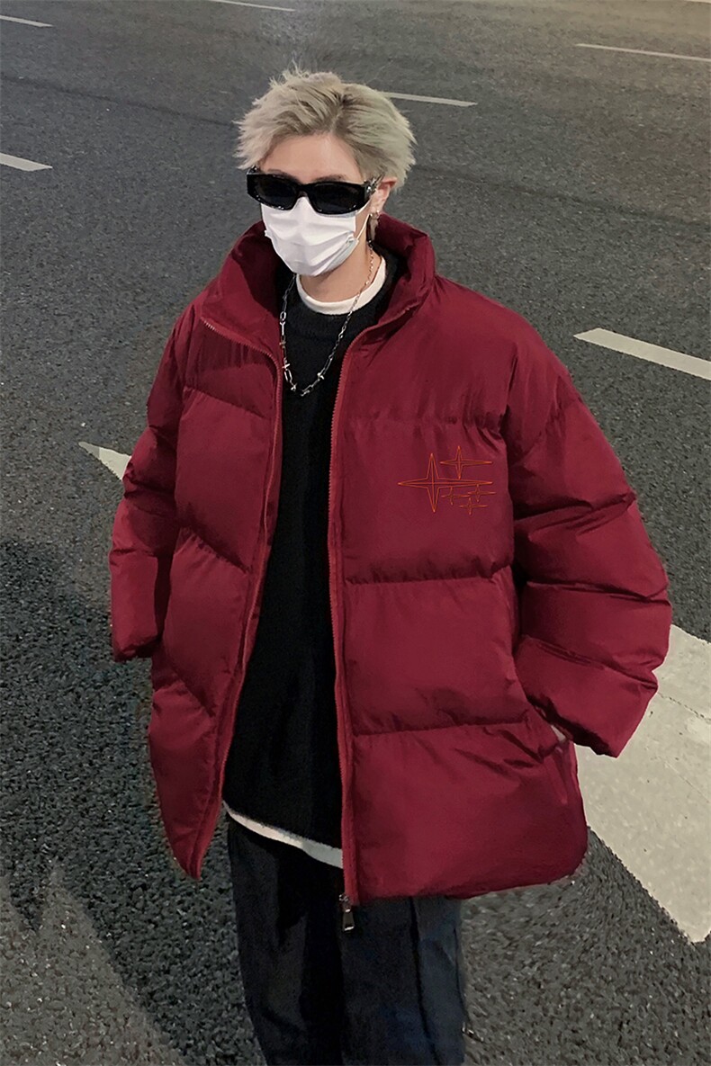 DT2288-TP70控价98港风冬季棉衣个性印花防水宽松男生面包棉服,男装棉衣,电商A102-1