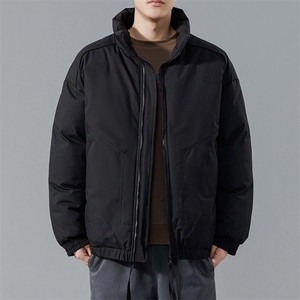 现货冬季美式休闲加厚雪山外套夹克立领纯色三防户外工装棉服图片