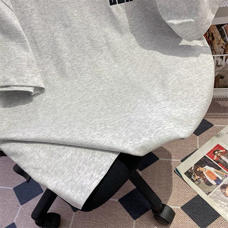 万针全刺绣工艺抖音得物高品质260克重磅纯棉双纱美式高街短袖T恤,男装T恤,电商A486