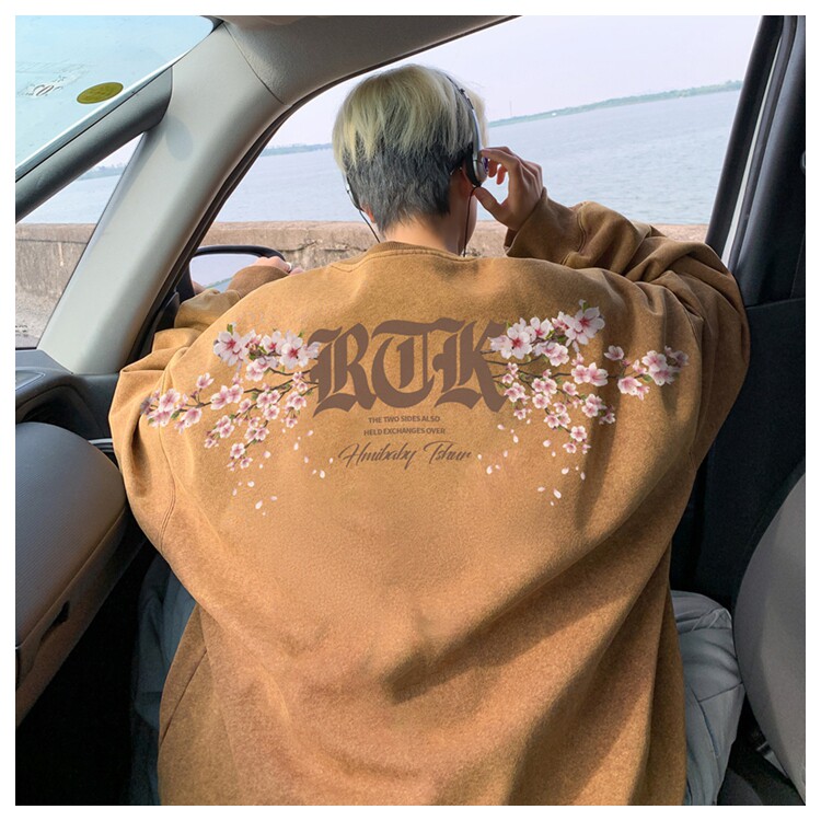 重磅水洗做旧圆领卫衣力推大码男美式XZ517A-3-ZH2703-P58,男装卫衣,星座517A-3