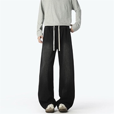 加绒加厚美式高街牛仔裤男宽松直筒K2362P50，男装牛仔裤，电商D325