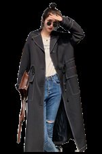 现货271-9719新款明线撞色风衣，女装风衣，浙宝271