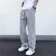 休闲裤男韩版潮流高街帅气个性2024夏季新款ins宽松长裤K4074-P39，男装休闲裤，星座412-3