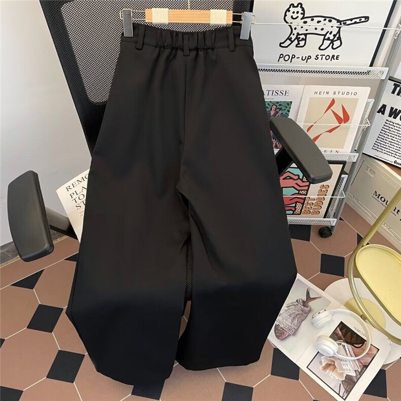 2025新款立体解构垂感阔腿西裤直筒休闲拖地潮流现货K8351-P37,男装休闲裤,星座512-3