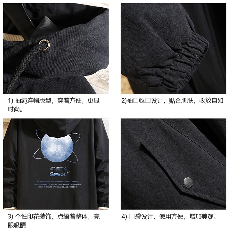 JK41241-P85纯棉连帽夹克男士大码工装夹克男砖墙,男装夹克,电商A040A