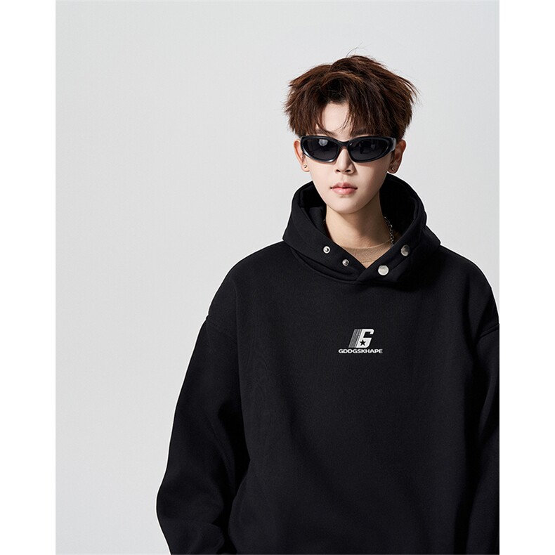 有长图华棉秋冬简约休闲宽松连帽卫衣男潮外套WY00881/P55加绒P60，女装短外套，电商B316