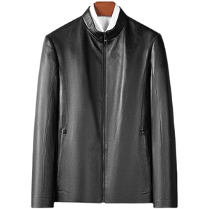 SF1916男式2023秋新款头层绵羊皮短款立领皮衣皮衣男皮P550图片
