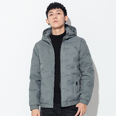 冬季新款无影墙日系白底短款学生压花连帽白鸭绒羽绒服R8888P80，男装羽绒服，星座301D-5(原星座1415）