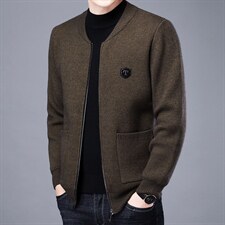 LB1820男式2023秋冬新款长袖毛衣开衫青年休闲外套P108，男装针织衫/毛衣，电商B360