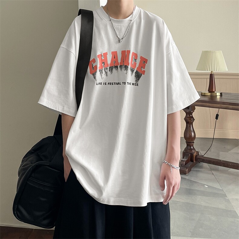 短袖夏季美式高街少年重磅纯棉半袖男装T恤B225-T9232-P40-X55,男装T恤,电商B225