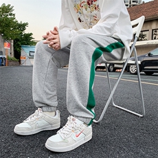 K3177-P48秋季大码潮流宽松中性男女情侣侧边织带休闲百搭卫裤，男装休闲裤，电商A009A（原A058A）