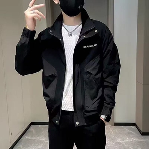 高级感夹克男装修身潮流帅气工装上衣2025新款春秋款痞帅炸街图片
