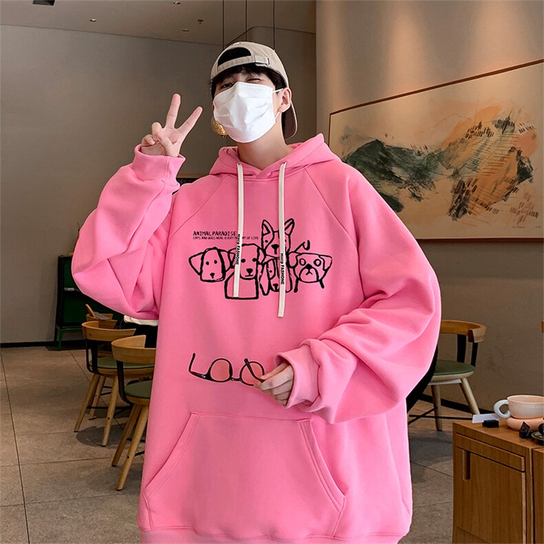 已注册得物抖音直播高品质港风男宽松连帽卫衣外套W5040P45控68图片