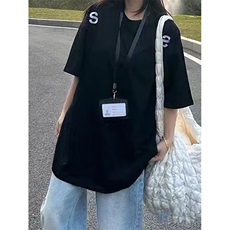 万针全刺绣工艺抖音得物高品质260克重磅纯棉双纱美式高街短袖T恤，男装T恤，电商A486