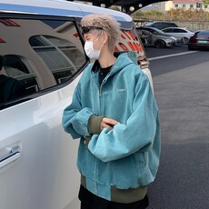 F463P58帆布水洗夹克男2024春秋季新款美式宽松连帽，男装夹克，星座512-6