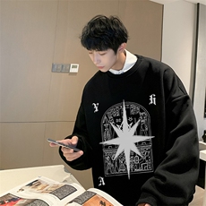 抖音供货、复合重磅360克现货圆领卫衣宽松D223A-YL2320-特P28，男装卫衣，电商019-1