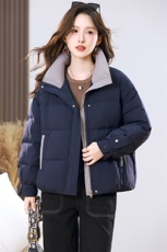 2025年冬季时尚拼色休闲服羽绒服现货，女装羽绒服，婷思杰（原婷想服饰）