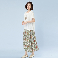 2023新品套装文艺休闲麻棉套装884款，女装套装/套裙，秋牧寒烟