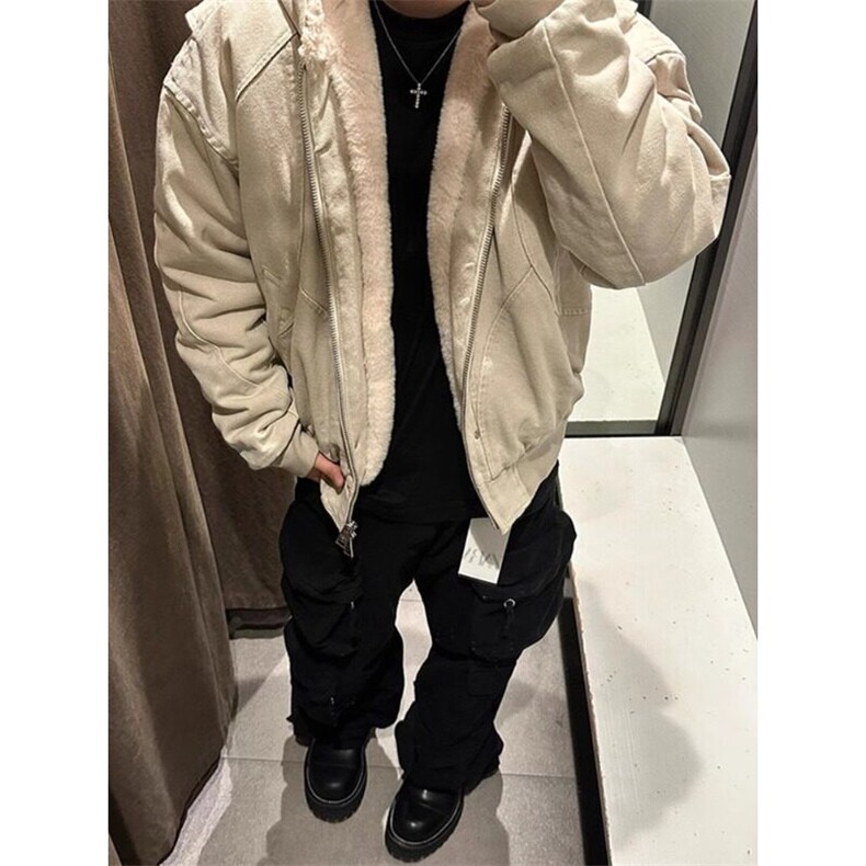 【有货】座山雕加绒加厚外套连帽夹克棉服JK61特P113,男装夹克,星座908-1