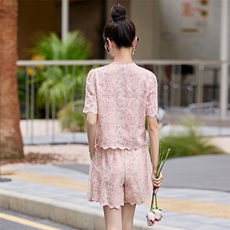 浮梦录夏季新款重工绣花晕染清冷感气质上衣半裙套装，女装套装/套裙，牡丹诺