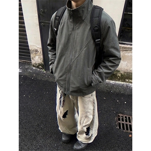 [网图]复古立领男士立体夹克休闲拼接薄款上衣 C64138-TP5088图片