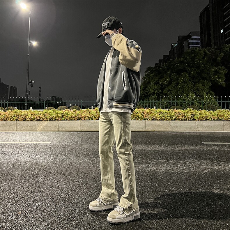 美式直筒牛仔裤男春夏款2025新款修身春装复古阔腿裤子YD754-P50,男装牛仔裤,电商A178