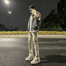 美式直筒牛仔裤男春夏款2025新款修身春装复古阔腿裤子YD754-P50，男装牛仔裤，电商A178