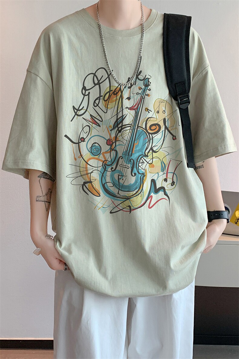已注册/夏季内景日系大码短袖T恤男潮重磅宽松打底衫DT00589/P25,男装T恤,电商B316