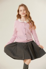 儿童圆领开衫女童秋冬季百搭高端山羊绒衫男童羊毛衫针织毛衣外套，童装儿童羊绒衫，跳跳羊儿童羊绒衫