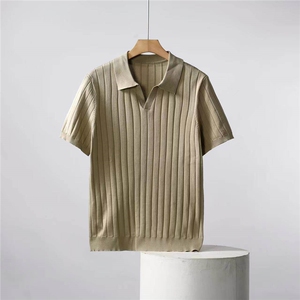 纯色海鸥领针织冰丝薄款polo短袖  N6708-P50图片