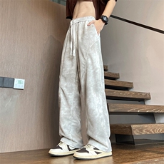 春夏季新款美式休闲工装裤男潮流宽松直筒拖地阔腿裤子KZ007-P38，男装休闲裤，星座217-4