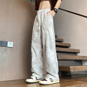 春夏季新款美式休闲工装裤男潮流宽松直筒拖地阔腿裤子KZ007-P38图片