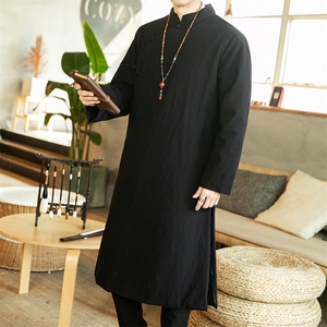 冬长款棉大衣中国风汉服潮男加厚棉衣棉服棉袄档口-MY371/P120