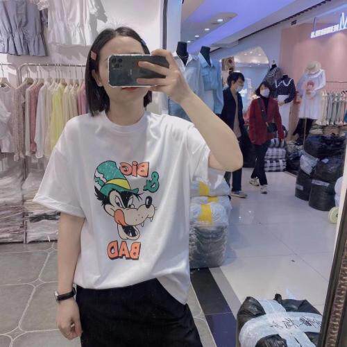 卡通图案短袖T，女装，九度良品