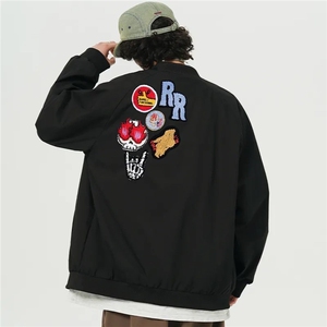1506/QSS8800/P63秋冬新款徽章字母棒球服外套图片