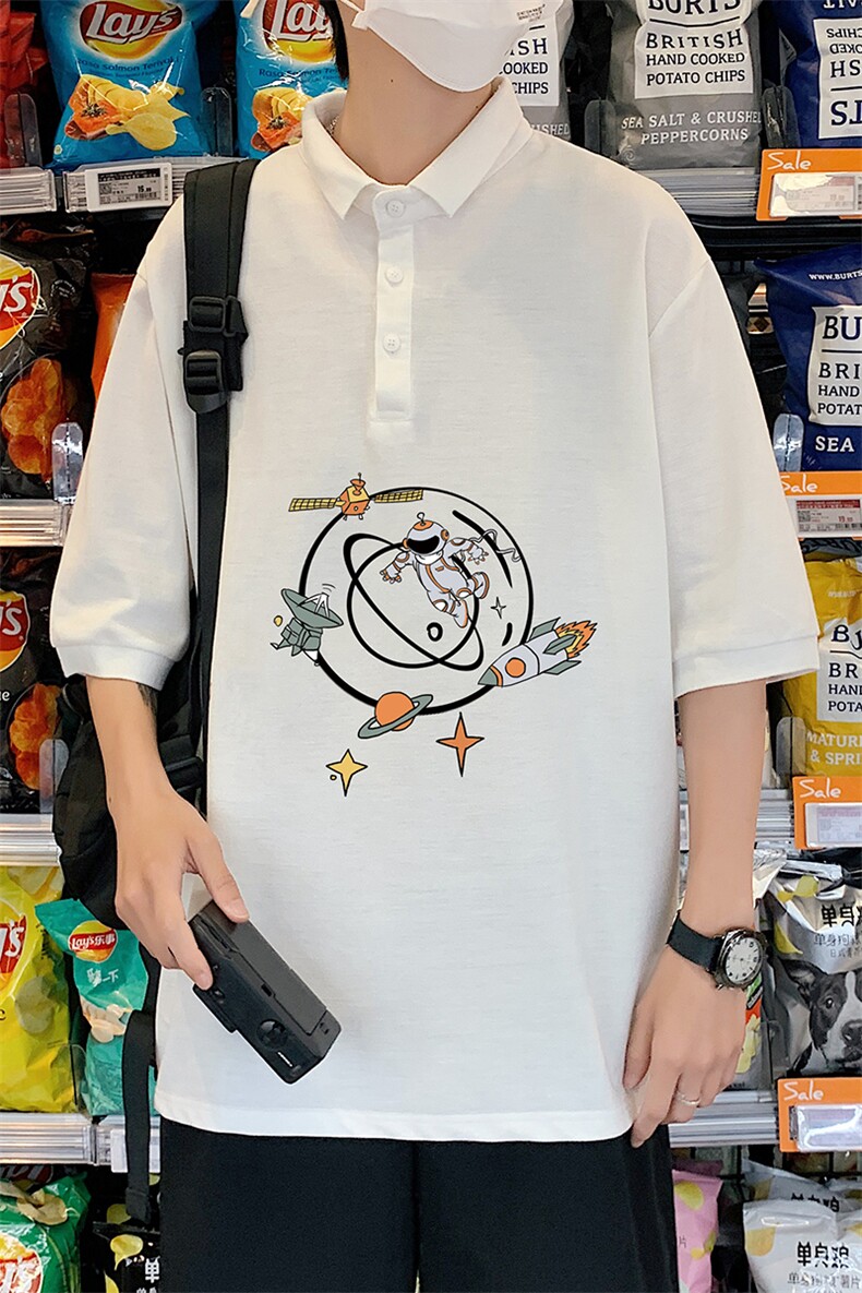 PL57142-P35翻领短袖polo衫男大码胖子半袖t恤男有领保罗衫模特,男装Polo衫,电商A040