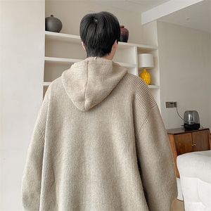 主推 美式秋冬半拉链连帽毛衣慵懒宽松男女潮针织衫 D373 P78图片