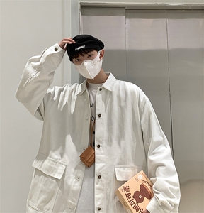 夹克男春季复古工装休闲外套宽松韩版潮流港风帅气上衣JK460-p65图片