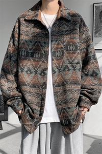8XL-M 春秋季民族风大码男装复古衬衫男款休闲上衣服CS29001P68图片