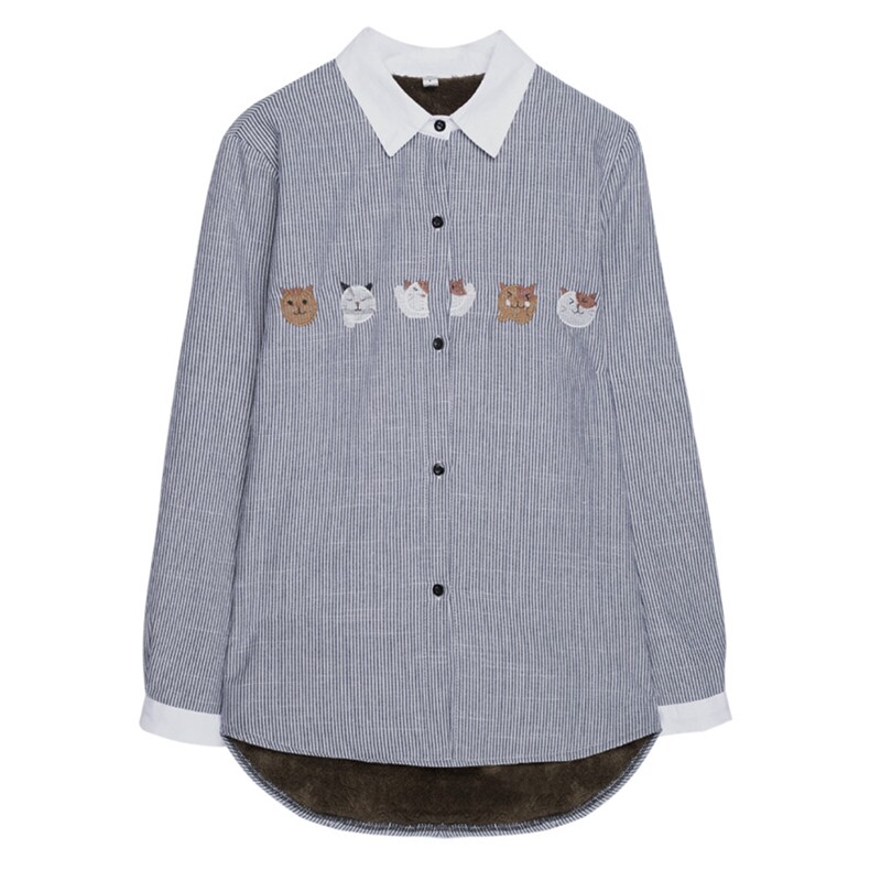 【货源稳定常年不下架】2024秋冬季新款刺绣加绒保暖衬衫D513，女装衬衫，板酷