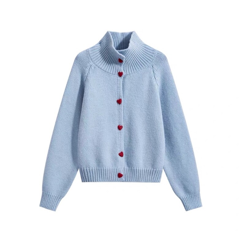 2025年秋季针织常规款通勤开衫时尚百搭通勤高领，女装针织衫/毛衣，朝辰羊绒