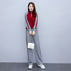 休闲宽松显瘦宽松两件套女装2024春秋新款时尚运动卫衣妈妈装套装，女装套装/套裙，梦依杭